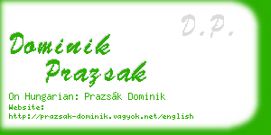 dominik prazsak business card
